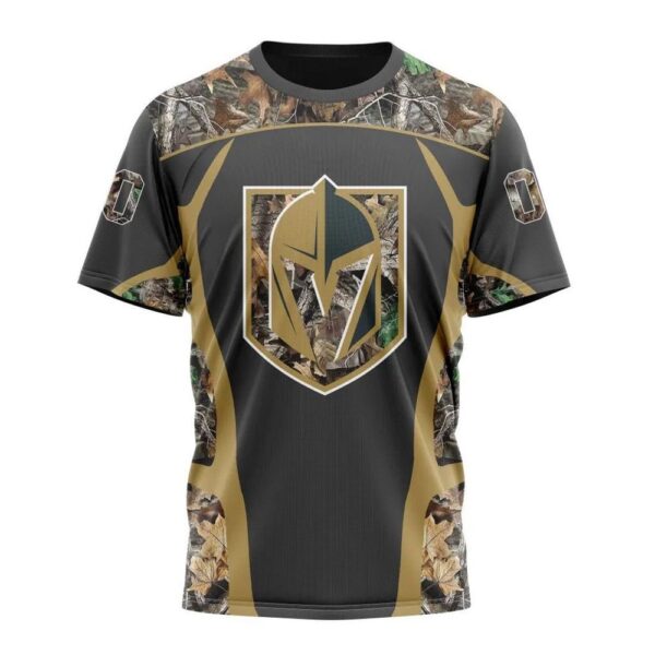 Customized NHL Vegas Golden Knights T-Shirt Special Camo Hunting Design T-Shirt