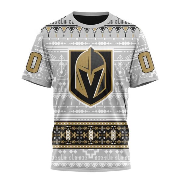 Customized NHL Vegas Golden Knights T-Shirt Special Native Design T-Shirt