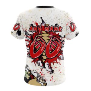 Customized NHL Vegas Golden Knights T Shirt Special Zombie Style For Halloween T Shirt 2