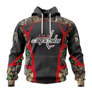 Customized NHL Washington Capitals Hoodie Special Camo Hunting Design Hoodie 1