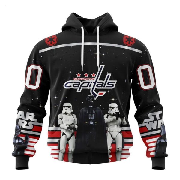 Customized NHL Washington Capitals Hoodie Special Star Wars Design May The 4th Be With You Hoodie