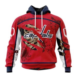 Customized NHL Washington Capitals Hoodie Specialized Design Jersey With Your Ribs For Halloween Hoodie 1