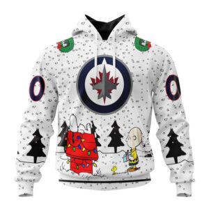 Customized NHL Winnipeg Jets Hoodie Special Peanuts Design Hoodie 1