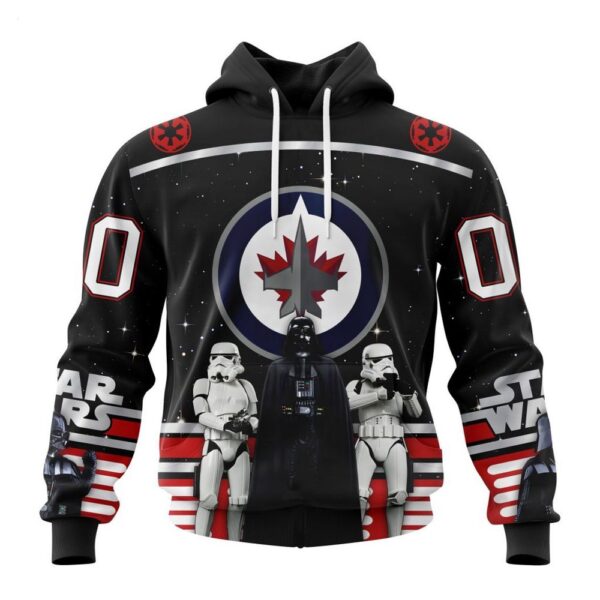 Customized NHL Winnipeg Jets Hoodie Special Star Wars Design May The 4th Be With You Hoodie