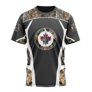 Customized NHL Winnipeg Jets T Shirt Special Camo Hunting Design T Shirt 1