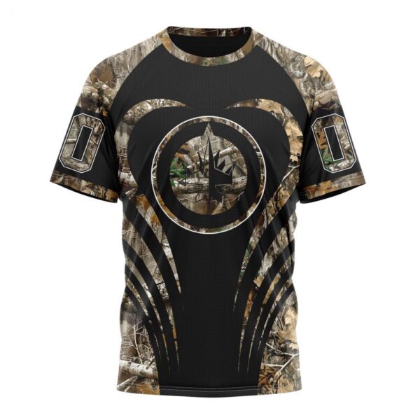 Customized NHL Winnipeg Jets T-Shirt Special Camo Hunting T-Shirt