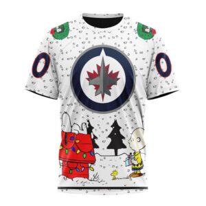 Customized NHL Winnipeg Jets T Shirt Special Peanuts Design T Shirt 1