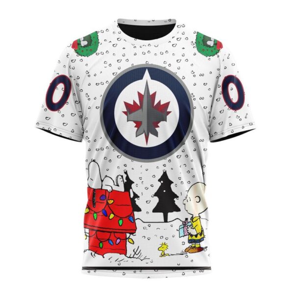 Customized NHL Winnipeg Jets T-Shirt Special Peanuts Design T-Shirt