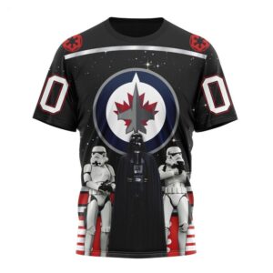 Customized NHL Winnipeg Jets T Shirt Special Star Wars Design May The 4th Be With You T Shirt 1