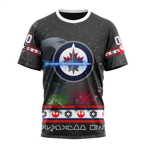 Customized NHL Winnipeg Jets T-Shirt Special Star Wars Design T-Shirt