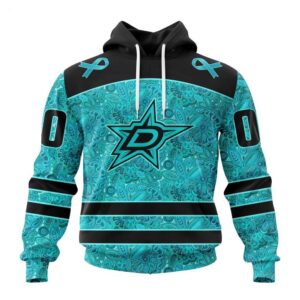 Dallas Stars Hoodie Special Design Fight Ovarian Cancer Hoodie 1