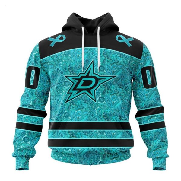 Dallas Stars Hoodie Special Design Fight Ovarian Cancer Hoodie