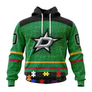 Dallas Stars Hoodie Specialized Design With Fearless Aganst Autism Concept Hoodie 1