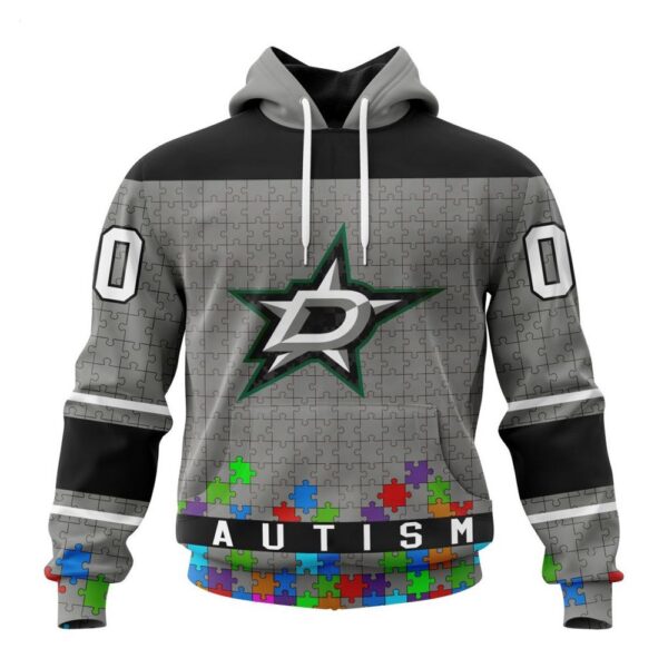 Dallas Stars Hoodie Specialized Unisex Kits Hockey Fights Against Autism Hoodie