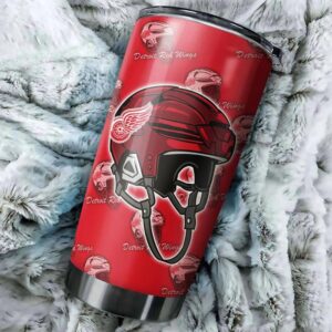 Detroit Red Wings Funny Dog Tumbler Custom Drink Container For Fans 2