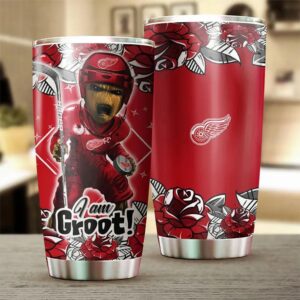 Detroit Red Wings Groot Design Tumbler Perfect For Fans 2