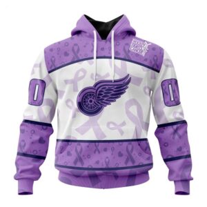 Detroit Red Wings Hoodie Special Lavender Fight Cancer Hoodie 1 1