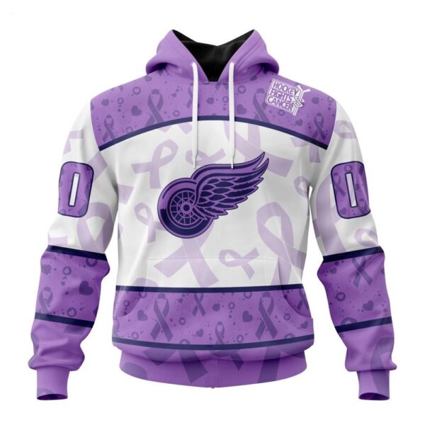 Detroit Red Wings Hoodie Special Lavender – Fight Cancer Hoodie