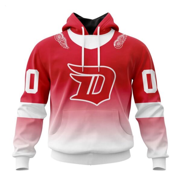 Detroit Red Wings Hoodie Special Retro Gradient Design Hoodie