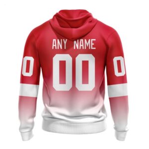 Detroit Red Wings Hoodie Special Retro Gradient Design Hoodie 2