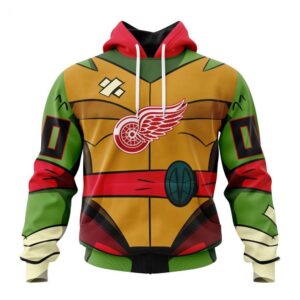 Detroit Red Wings Hoodie Special Teenage Mutant Ninja Turtles Design Hoodie 1