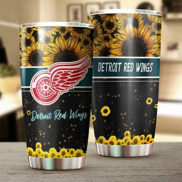 Detroit Red Wings Tumbler Will Love This Beautiful Sunflower