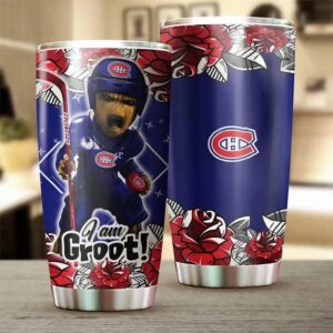 Edition Montreal Canadians I Am Groot Tumbler Hockey Gift Ideas 2