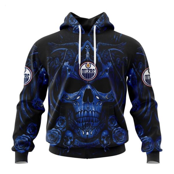 Edmonton Oilers Hoodie Special Design With Skull Art Hoodie
