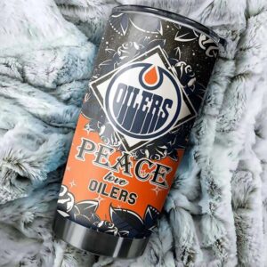 Edmonton Oilers Peace Love Tumbler 1
