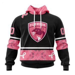 Florida Panthers Hoodie Specialized Design In Classic Style With Paisley! WE WEAR PINK BREAST CANCER Hoodie 1