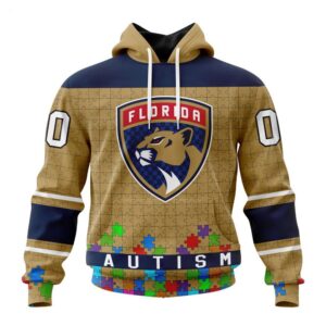 Florida Panthers Hoodie Specialized Unisex Kits Hockey Fights Against Autism Hoodie 1