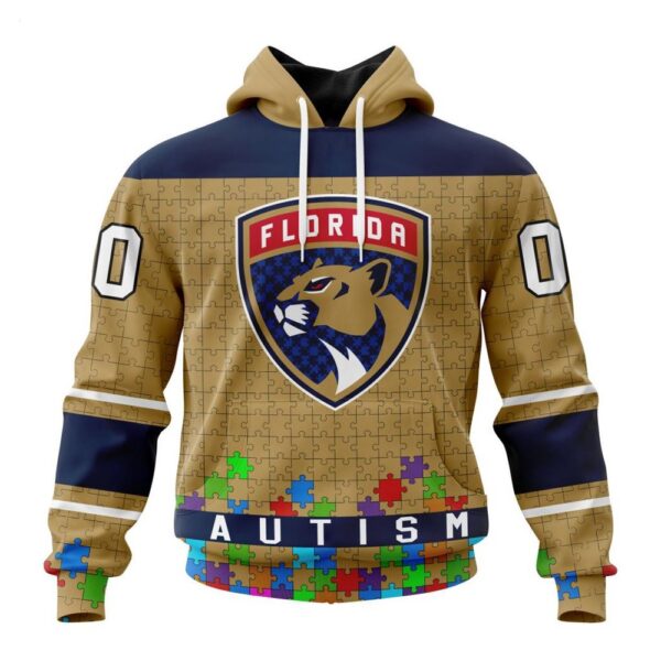 Florida Panthers Hoodie Specialized Unisex Kits Hockey Fights Against Autism Hoodie
