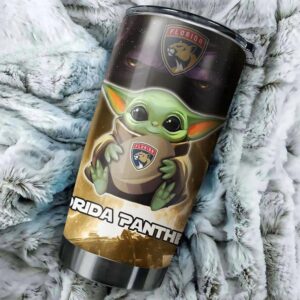 Florida Panthers Show Your Love For Baby Yoda Tumbler Florida Panthers Gift For Fan 1
