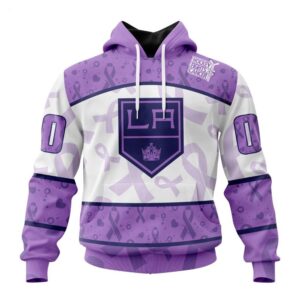 Los Angeles Kings Hoodie Special Lavender Fight Cancer Hoodie 1 1