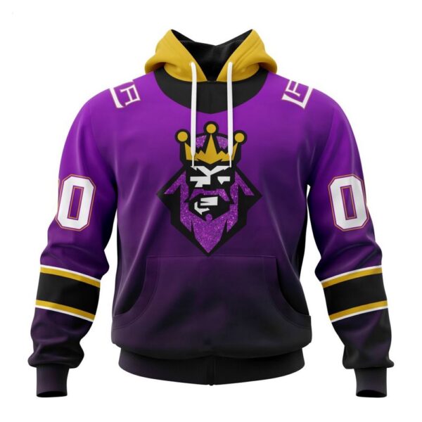 Los Angeles Kings Hoodie Special Retro Gradient Design Hoodie