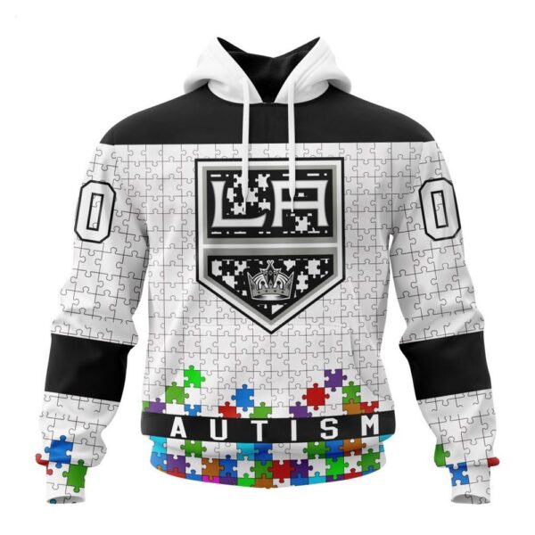 Los Angeles Kings Hoodie Specialized Unisex Kits Hockey Fights Against Autism Hoodie