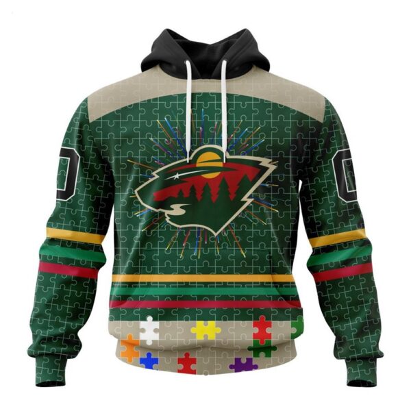 Minnesota Wild Hoodie Specialized Design With Fearless Aganst Autism Concept Hoodie