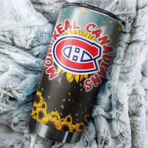 Montreal Canadians Tumbler Beautiful Sunflower Hockey Gift Ideas 2