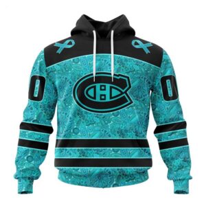 Montreal Canadiens Hoodie Special Design Fight Ovarian Cancer Hoodie 1
