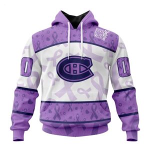 Montreal Canadiens Hoodie Special Lavender Fight Cancer Hoodie 1 1