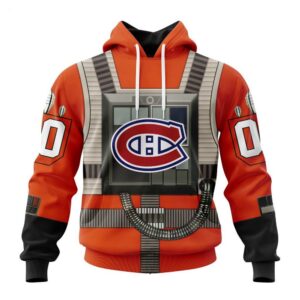 Montreal Canadiens Hoodie Star Wars Rebel Pilot Design Hoodie 1