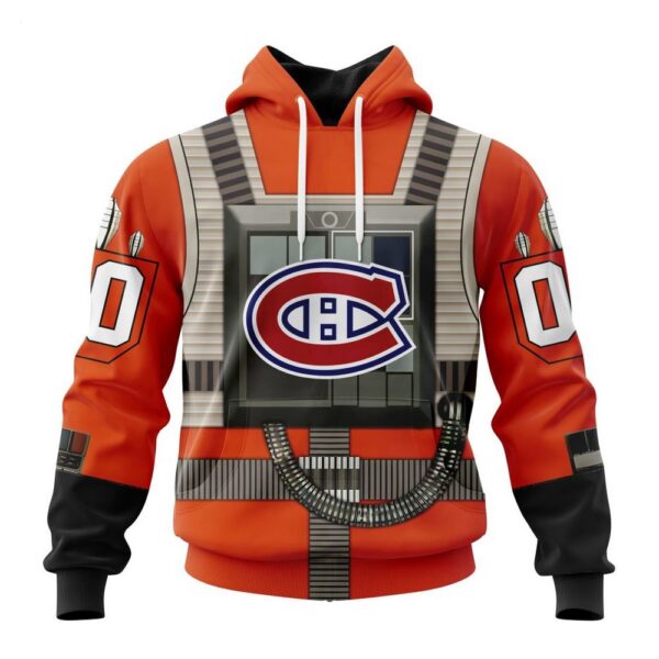 Montreal Canadiens Hoodie Star Wars Rebel Pilot Design Hoodie
