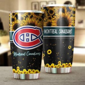 Montreal Canadiens Tumbler Beautiful Sunflower Hockey Gift Ideas 2