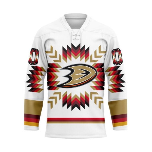 NHL Anaheim Ducks Hockey Jersey Special Design With Native Pattern Custom Jersey