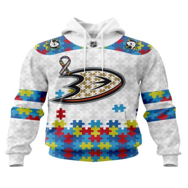 NHL Anaheim Ducks Hoodie Autism Awareness 3D Hoodie For Fans