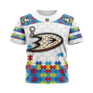 NHL Anaheim Ducks T-Shirt Autism…