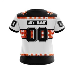 NHL Anaheim Ducks T Shirt Autism Awareness Custom Name And Number 3D T Shirt 2