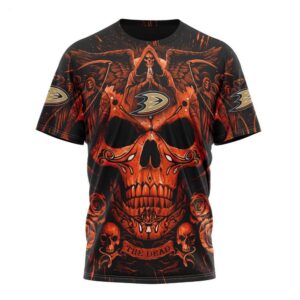 NHL Anaheim Ducks T Shirt Special Design With Skull Art T Shirt 1