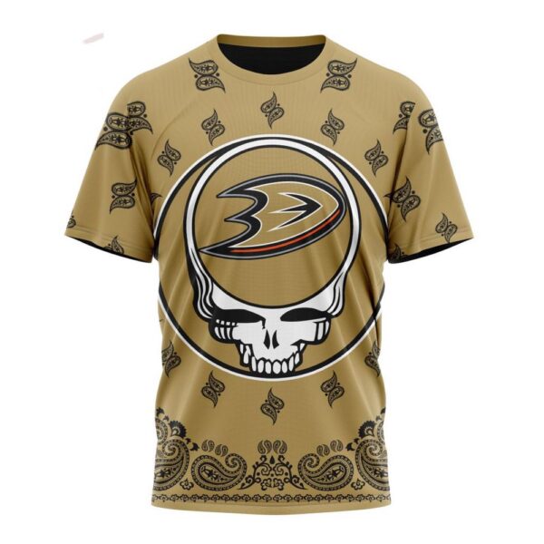 NHL Anaheim Ducks T-Shirt Special Grateful Dead Design 3D T-Shirt