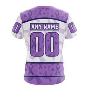NHL Anaheim Ducks T Shirt Special Lavender Fight Cancer T Shirt 2 1